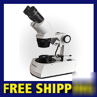 New 20X - 40X darkfield gem jewelry stereo microscope