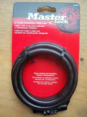 New master lock combination cable lock 4 foot 8143D