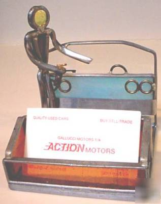 Stained glass business card holder~car dealer~etc