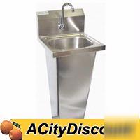 Stainless hand sink w/ foot operated valve nsf hs-1615F
