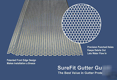Surefit gutter guard-leaf guard -width 6.33