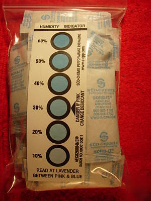 25 sorb-itÂ® 5 gm desiccant silica gel w/humidity card 