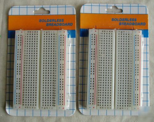2X solderless breadboard - 800 pts total *usa *fcbusa