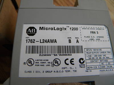 Allen-bradley micrologix plc control with 2&4CH(m)+IT4