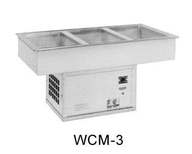 Atlas wcm-4 refrigerated drop in cold pan, (used)