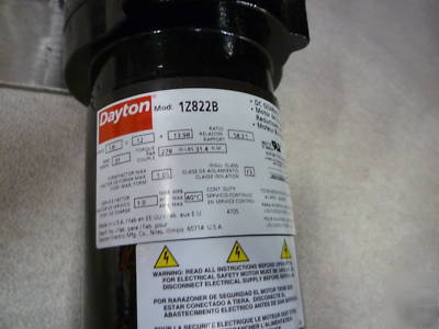 1/6 hp gear motor, dayton, 1Z822B
