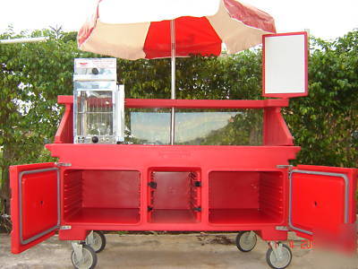 (2) cambro vending food carts,hotdog,bbq,sno cone,drink