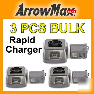 3 x HTN9042A battery charger for motorola GP300 P1225