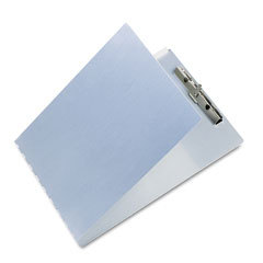 Aluminum clipboard with hinged cover/writing plate, 8-1