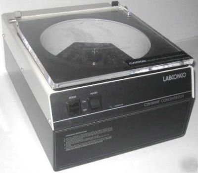 Labconco centrivap concentrator centrifugal evaporator