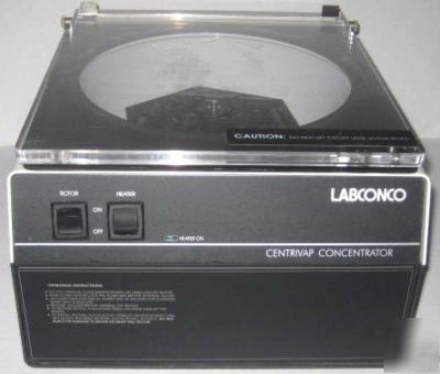 Labconco centrivap concentrator centrifugal evaporator