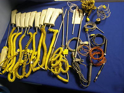 Lot of omega thermocouple probes, connectors + more 