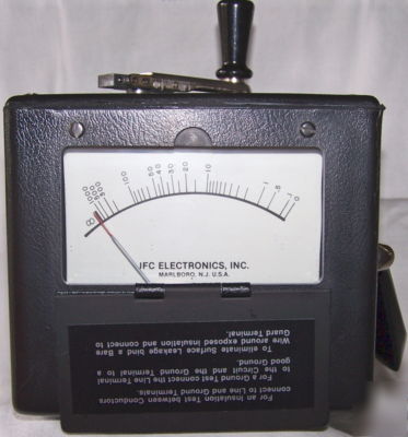 Jfc electronics usa crank ohm meter excellent w/ case