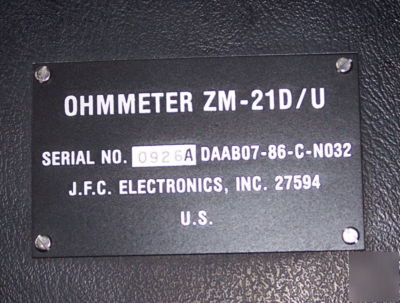 Jfc electronics usa crank ohm meter excellent w/ case