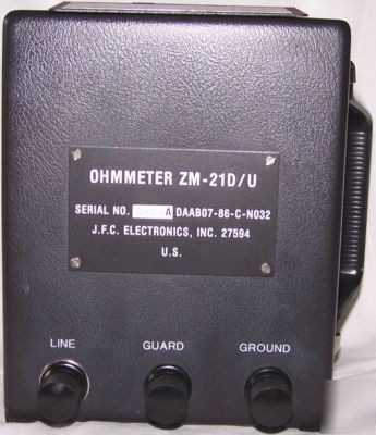 Jfc electronics usa crank ohm meter excellent w/ case