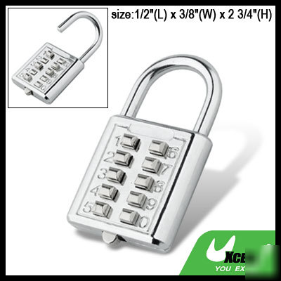 Metal 5 digit luggage backpack lock combination padlock