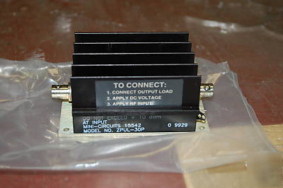 Mini-circuits zpul-30P coax pulse amplifier.0025-700MHZ