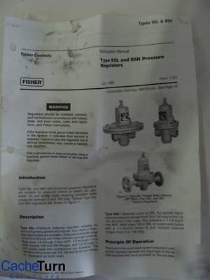 New fisher type 95H pressure reducing regulator 