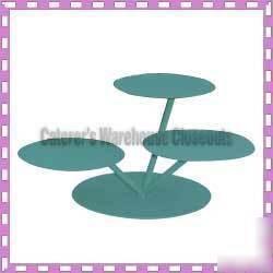 3 tier display cake stand green powder coated finish