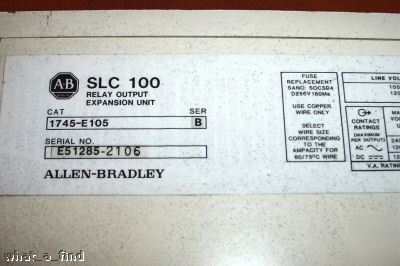Allen bradley 1745-E105 controller slc 100 relay unit