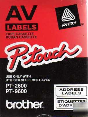 Avery AV2067 white tape labels for p touch pt-2600