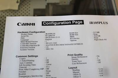 Canon IR105+ imagerunner 105 plus digital multifunction