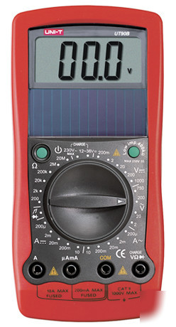 Environmental friendly solar power digital multimeters 