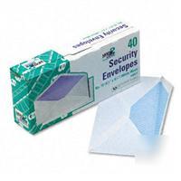 Quality park white wove security envelopes, 20-lb, #...