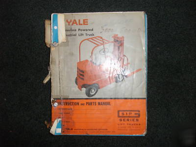 Yale 51P fork lift service and parts catalog manual