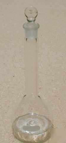 PyrexÂ® 50ML class b volumetric flask, glass stopper
