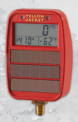 Yellow jacket 49041 red pressure solar digital gauge