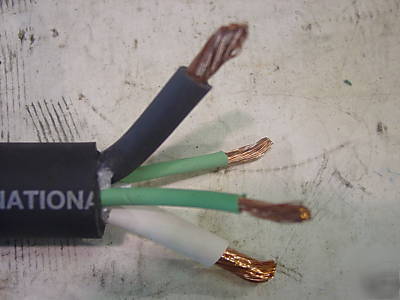 New portable power cable 2-4AWG with 2-8AWG grounds 50' 