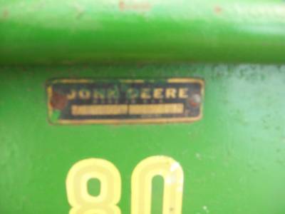 1968 john deere lawn trailer brass plate # 80