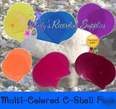24 pk slim multi colored c shell clam cd dvd poly cases