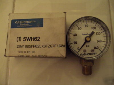 Ashcroft, 5WH62, pressure gauge, 2 in, 0-160,1/4 in npt