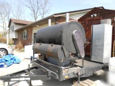 Bbq cabin restaurant on wheels