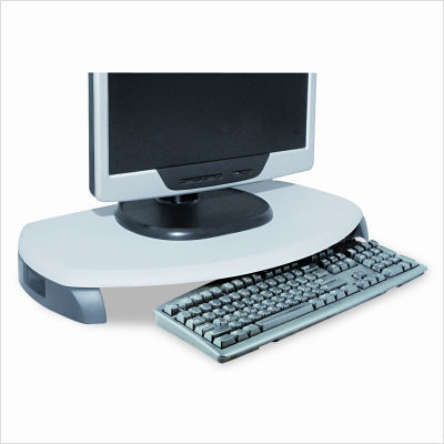 Crt/lcd stand w keyboard storage, 23WX13 1/4DX3H, gray