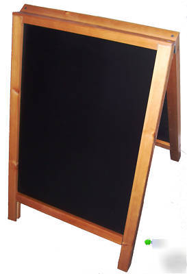 Extra large a frame pavement blackboard -stylish beech 