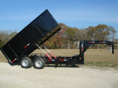 2010 texas pride 7X14 gooseneck dump trailer 14K gvwr
