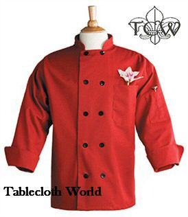 Chef coats 3 colors white red black sizes xsmall to xl
