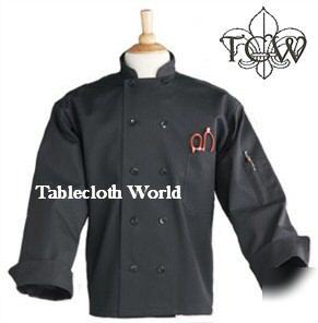 Chef coats 3 colors white red black sizes xsmall to xl