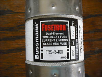Cooper bussman fusetron 400A fuse, frs-r-400, lot of 2