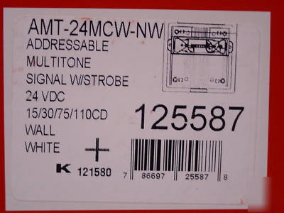 Copper wheelock amt-24MCW-nw multitone signalw/strobe 