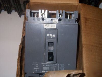 Fpe federal pacific breaker HFB2020 hfb circuit 3 pole