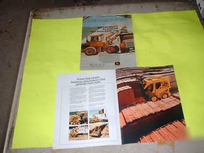 2 john deere const. equip sale brochures older