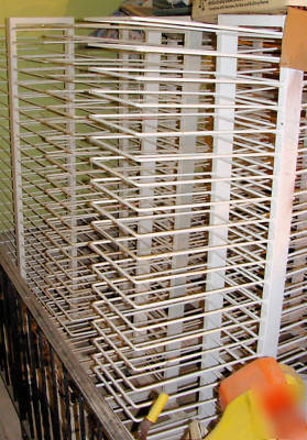 5 cabinet drying industrial rolling paint rack shelves 