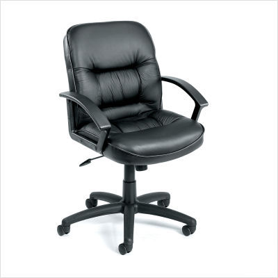 Boss office mid-back ergonomic manager's leather chair