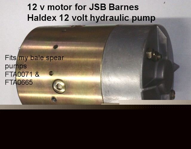 Jsb barnes haldex 12 volt hydraulic pump motor 12 v 
