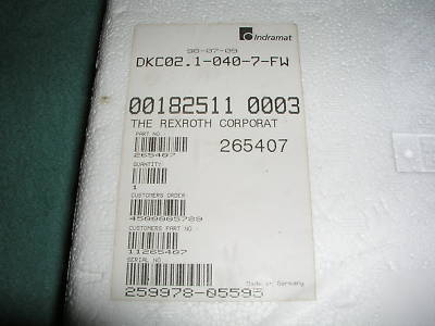 New indramat DKC02.1-040-7-fw ecodrive servo drive 