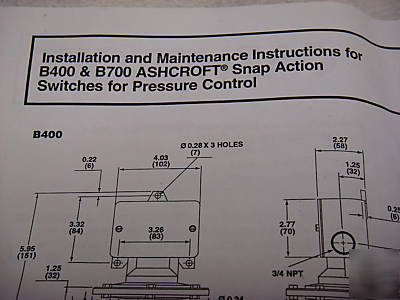 New onyx pressure insolator ring with ashcroft switch